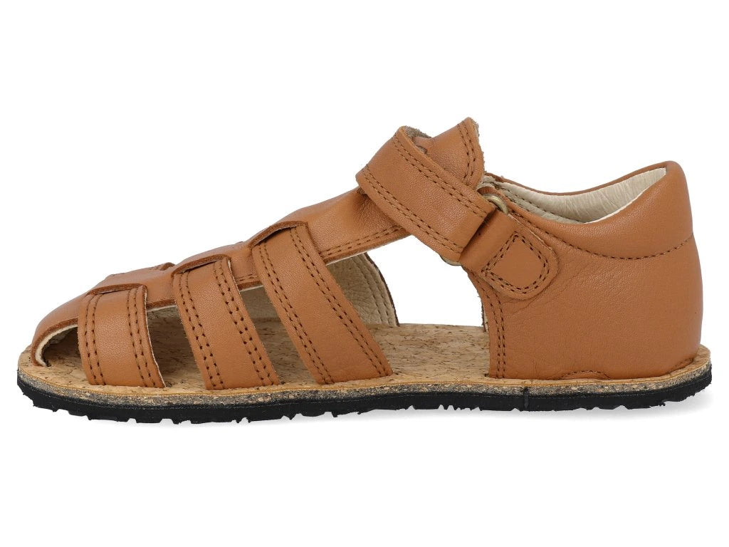 Barfuß Kindersandale Arin von Koel in cognac Variante, Innenseite