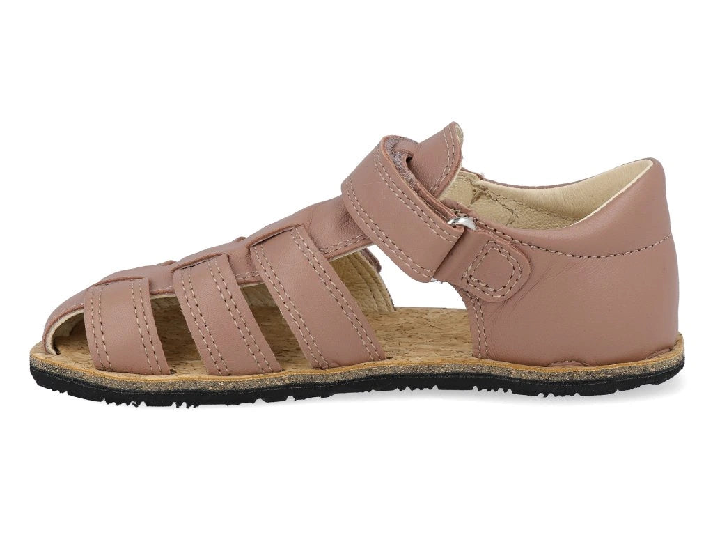 Barfuß Kindersandale Arin von Koel in old pink Variante, Innenseite