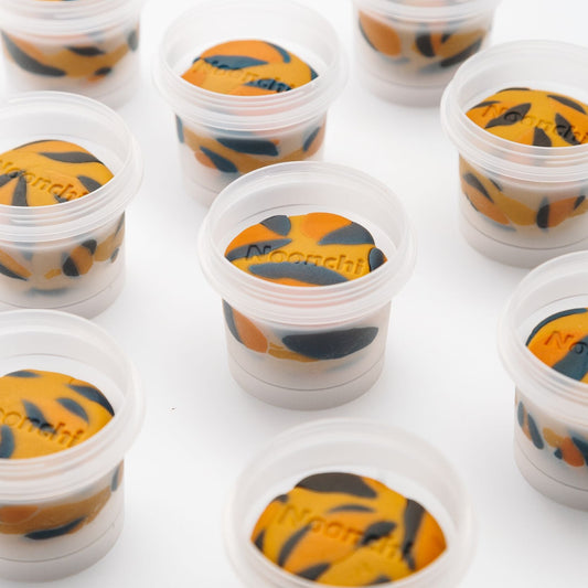 Noonchi Organic Knete MEOW Brown Tiger Print handgefertigt Unna