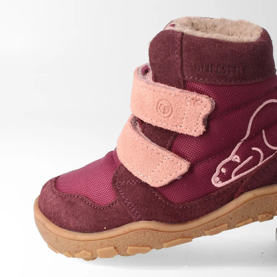 Barfußschuh eisbärSTYLE pflaume, gefüttert | bLIFESTYLE