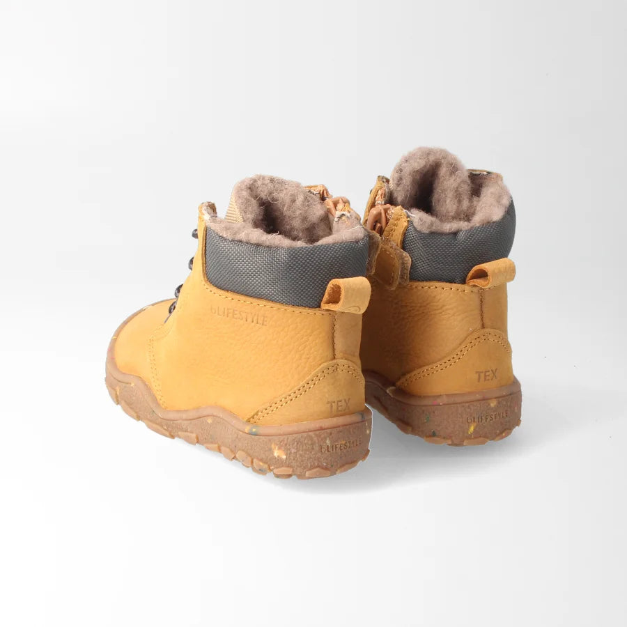 Barfußschuh WInterstiefel schwarzbärSTYLE TEX sand | bLIFESTYLE