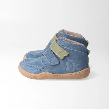Barfußschuh streifenhörnchenSTYLE meerblau, leicht gefüttert | bLIFESTYLE