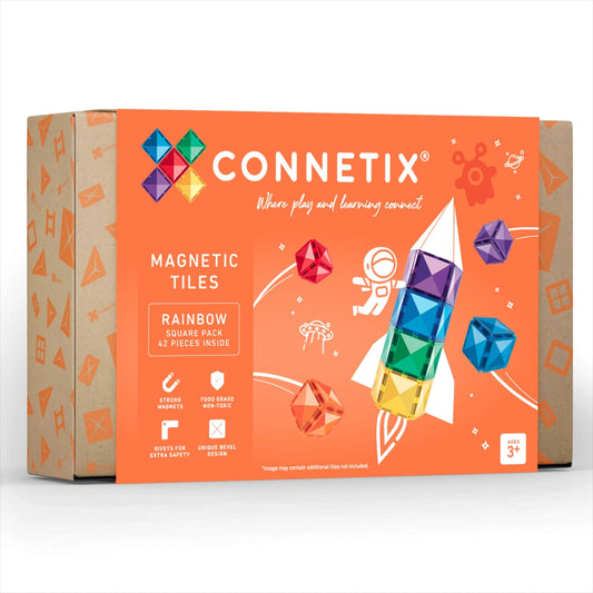 Rainbow. Magnetbausteine. Sqaure Pack 42 Teile. | Connetix