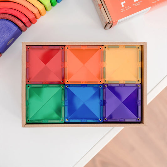 Rainbow. Magnetbausteine. Sqaure Pack 42 Teile. | Connetix