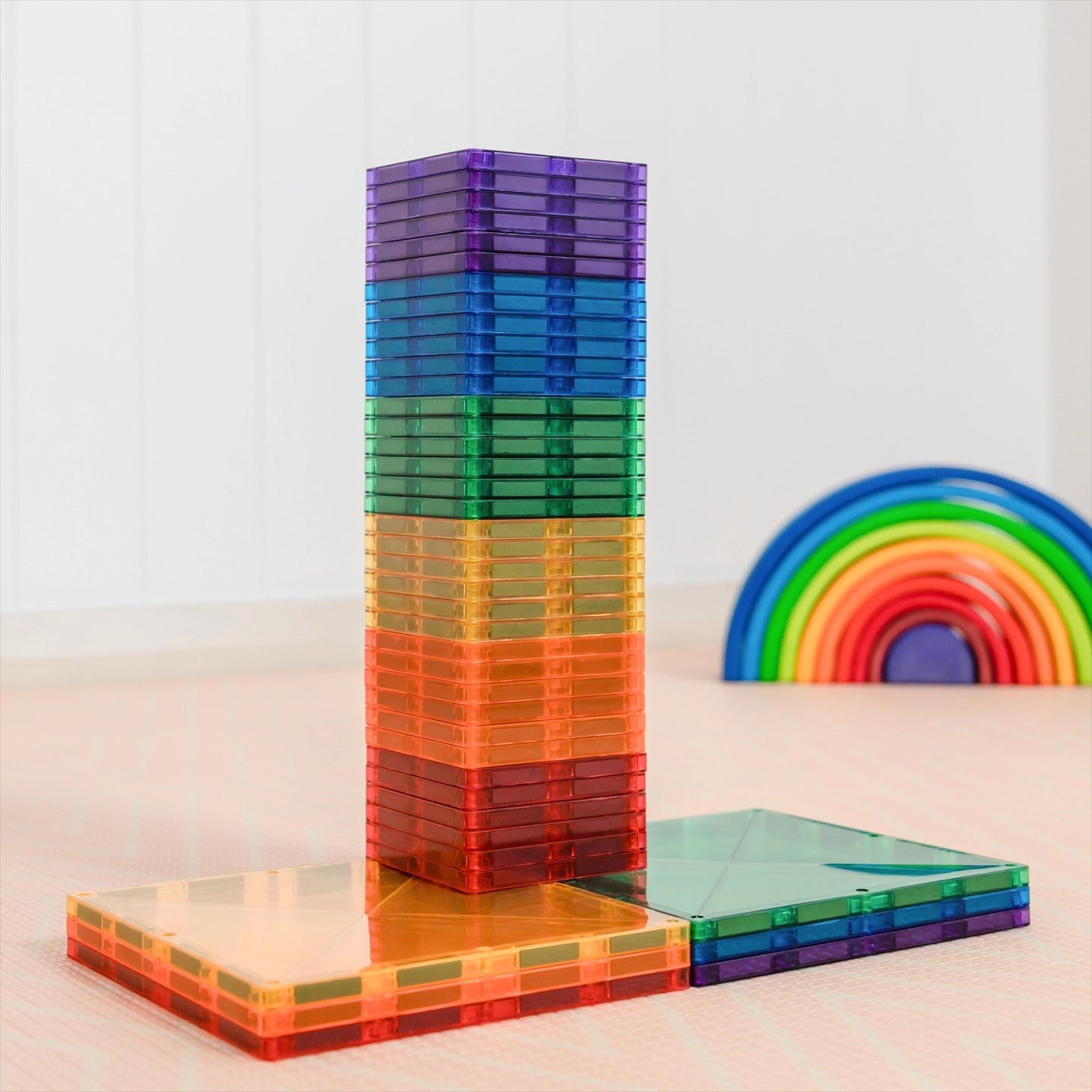 Rainbow. Magnetbausteine. Sqaure Pack 42 Teile. | Connetix