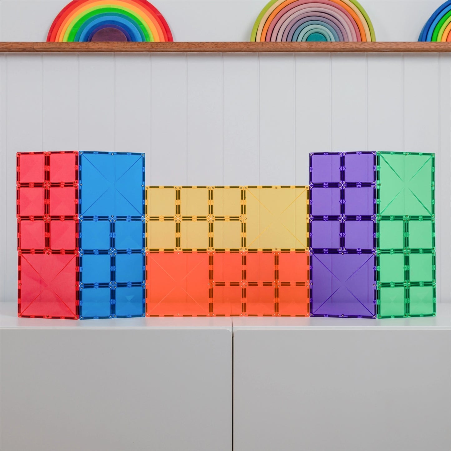 Rainbow. Magnetbausteine. Sqaure Pack 42 Teile. | Connetix
