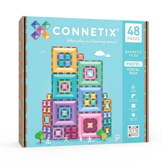 Pastell. Magnetbausteine. Portal Pack 48 Teile. | Connetix