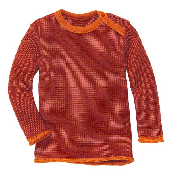 Melange-Pullover Orange-Bordeaux, disana, Wolle
