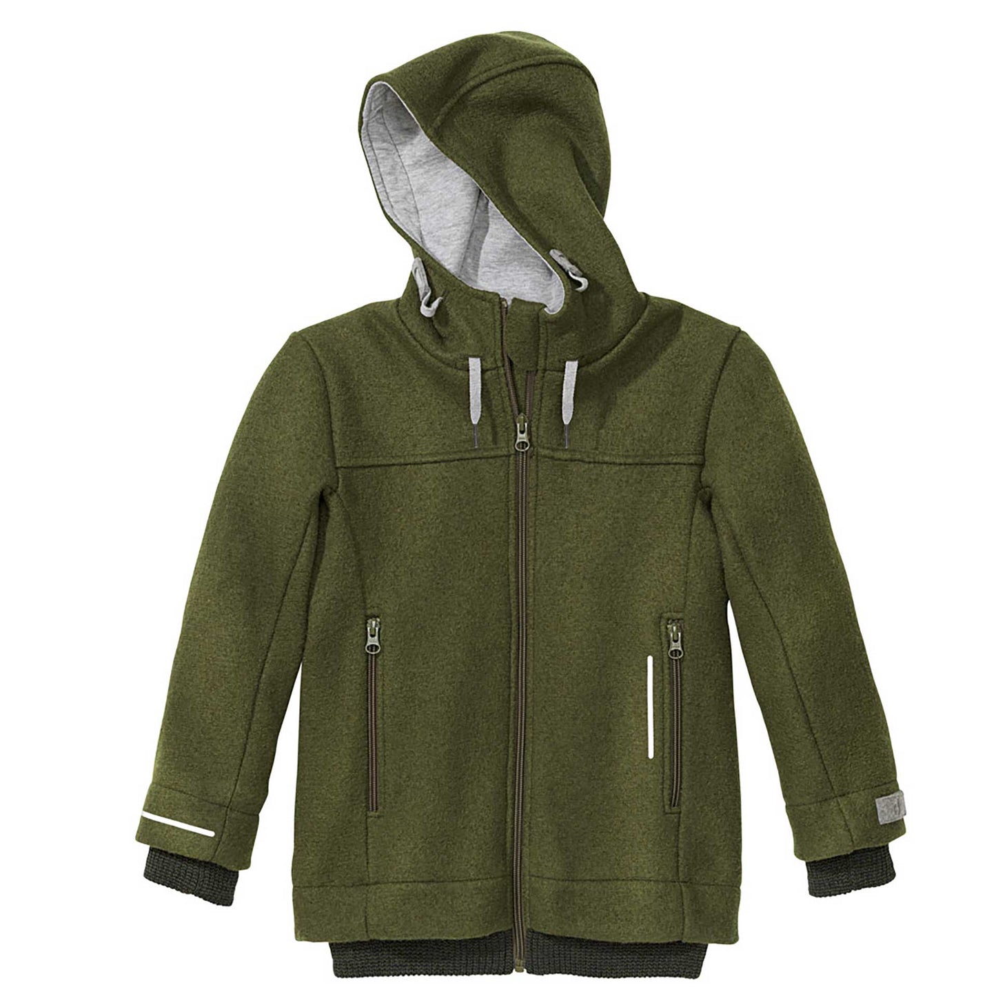 Outdoor Jacke, wollwalk, olive | disana