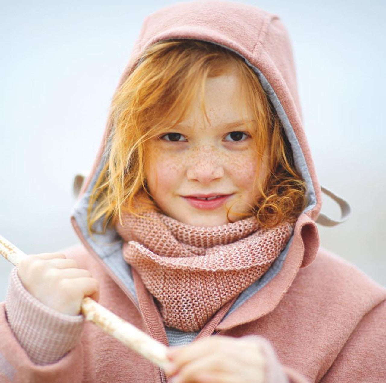 Outdoor Jacke, wollwalk, rose | disana