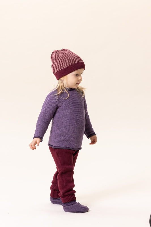 Melange-Pullover Orange-Bordeaux, disana, Wolle