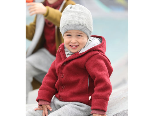 Wollwalk Jacke. Winterjacke. Übergangsjacke. Bordeaux | disana