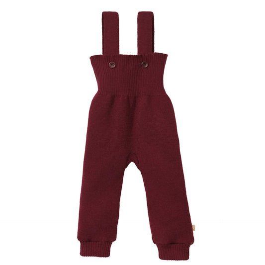 Strick-Trägerhose - Merinowolle - cassis | disana