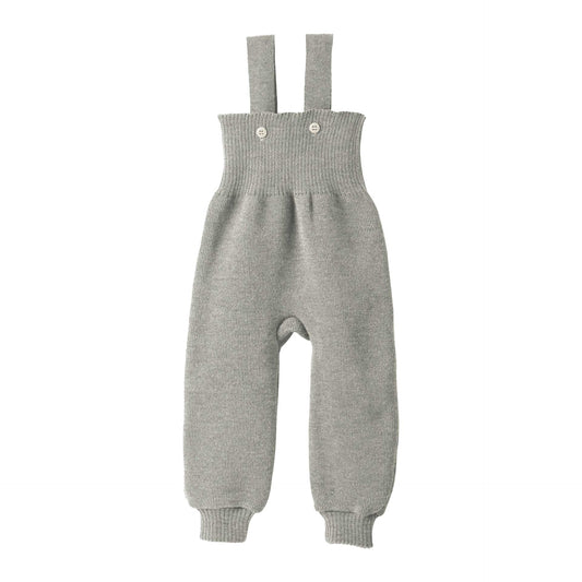 Strick-Trägerhose - Merinowolle - grau | disana