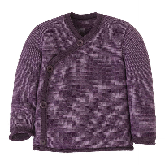 Wickel-Jacke - melange - aubergine-flieder | disana