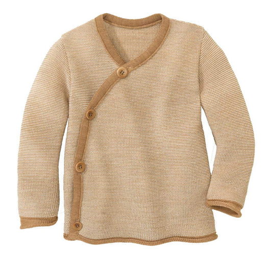 Wickel-Jacke - melange - karamell-natur | disana
