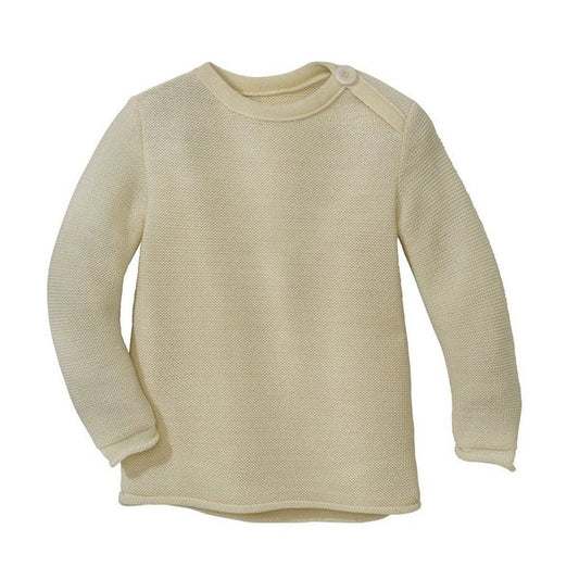 Melange-Pullover, natur,  disana, Merinowolle