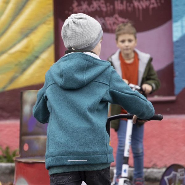 Outdoor Jacke, wollwalk, anthrazit | disana