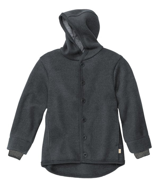 Wollwalk-Jacke. Winterjacke. Übergangsjacke. Anthrazit | disana