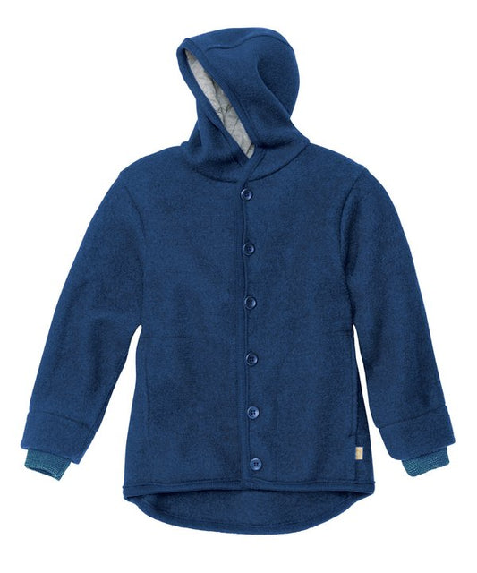 Wollwalk-Jacke. Winterjacke. Übergangsjacke. Marine | disana