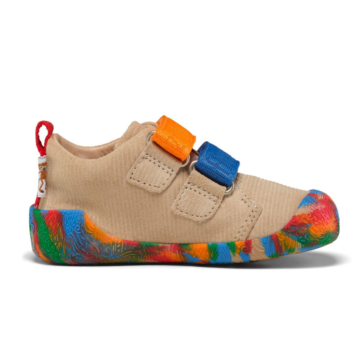 Limitierter Affenzahn Walky 10 Jahre Edition – Leder Lauflerner in Beige, Seitenansicht innen
