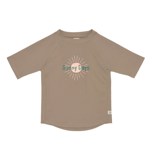 UV Schwimmshirt Kurzarm mit UV-Schutz 60 - Sonne - Braun| Lässig