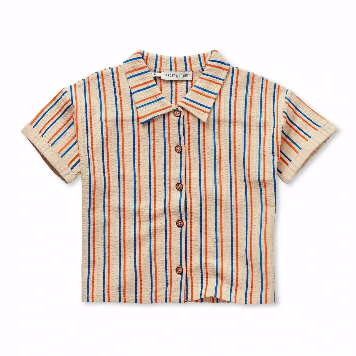Sommer-Hemd mit Streifen und Knopfleiste