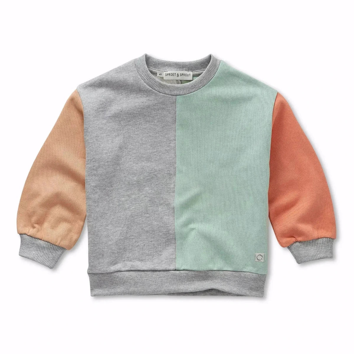 Sweatshirt im stylischen coloblock design