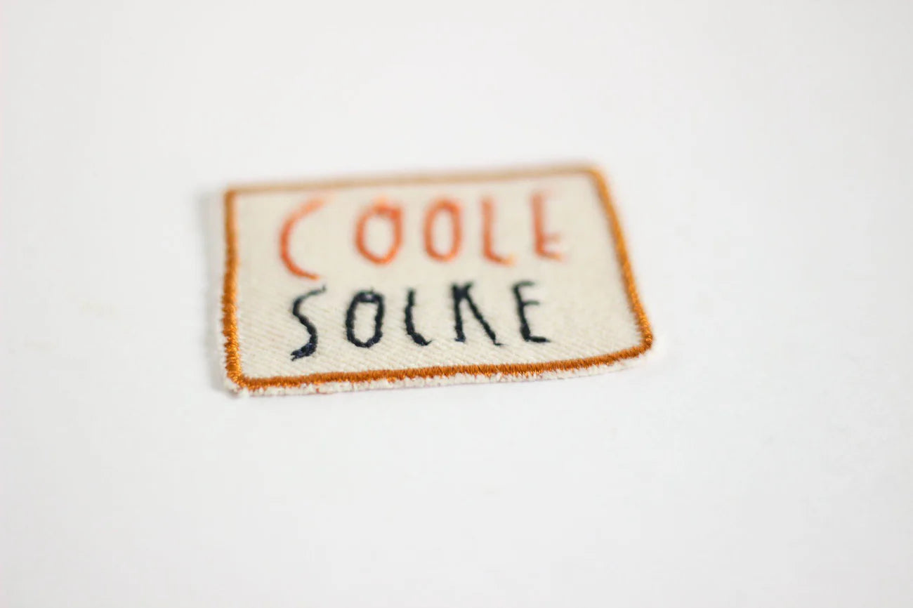 Aufnäher "coole Socke" | Nachhaltiger Bio-Bügelflicken vegan