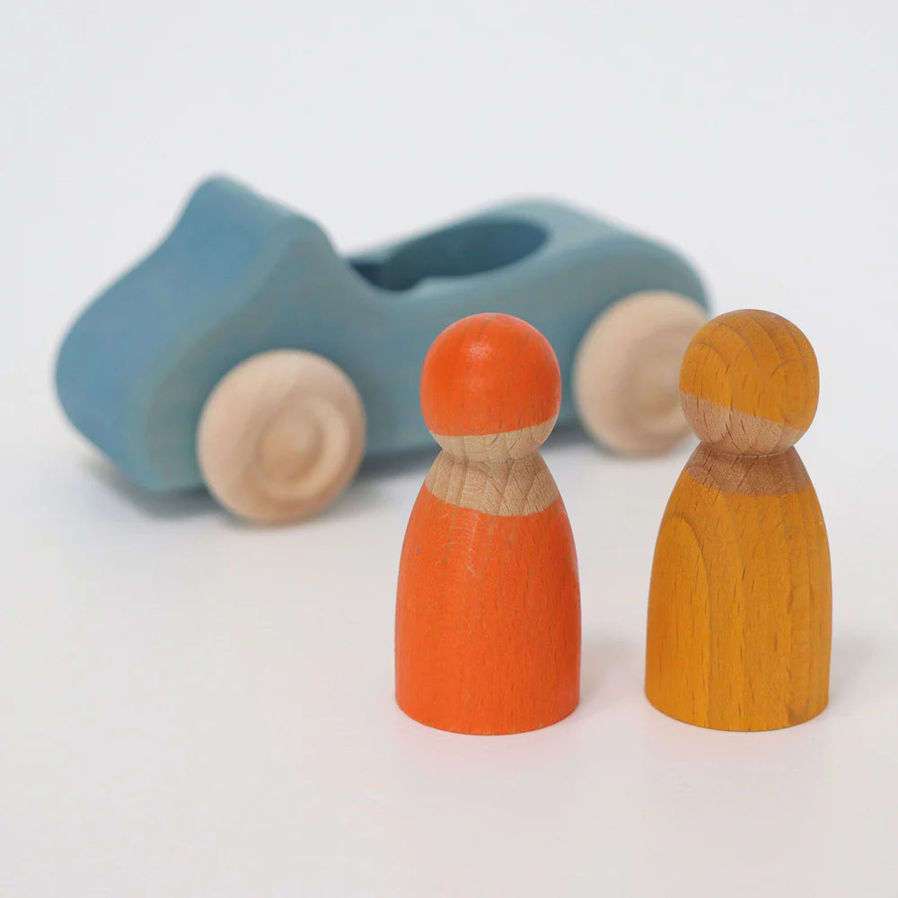 Großes Cabrio mit zwei Puppen. Blau | Grimms