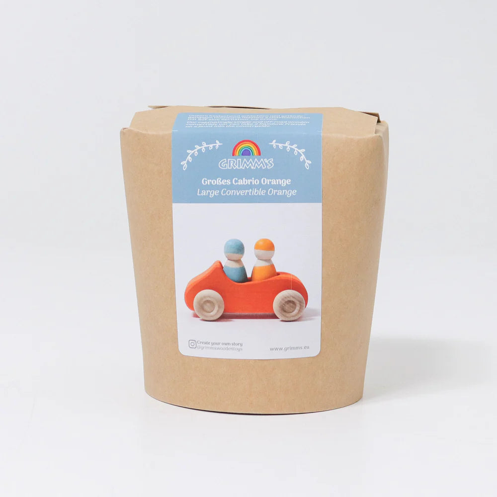 Großes Cabrio mit zwei Puppen. Orange | Grimms
