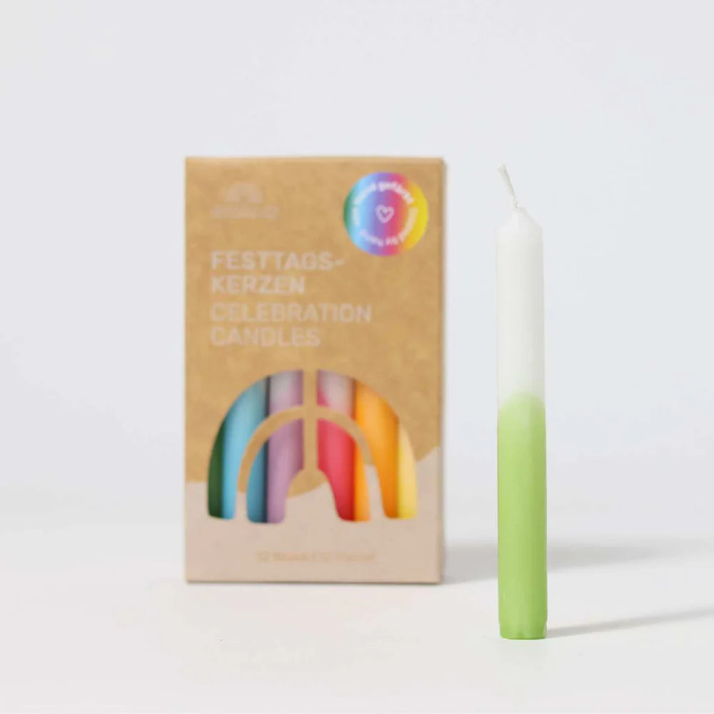 Festtags-Kerzen Dip-Dye Regenbogen | Grimms