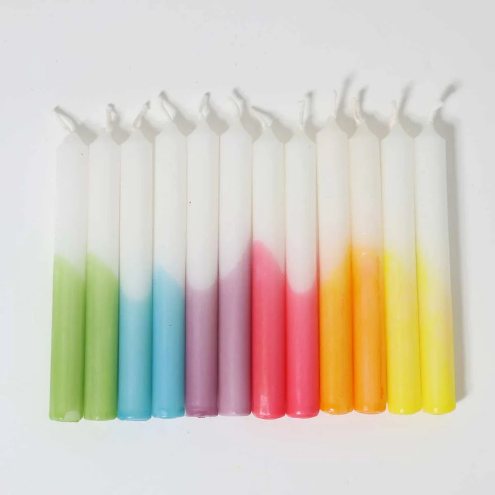 Festtags-Kerzen Dip-Dye Regenbogen | Grimms