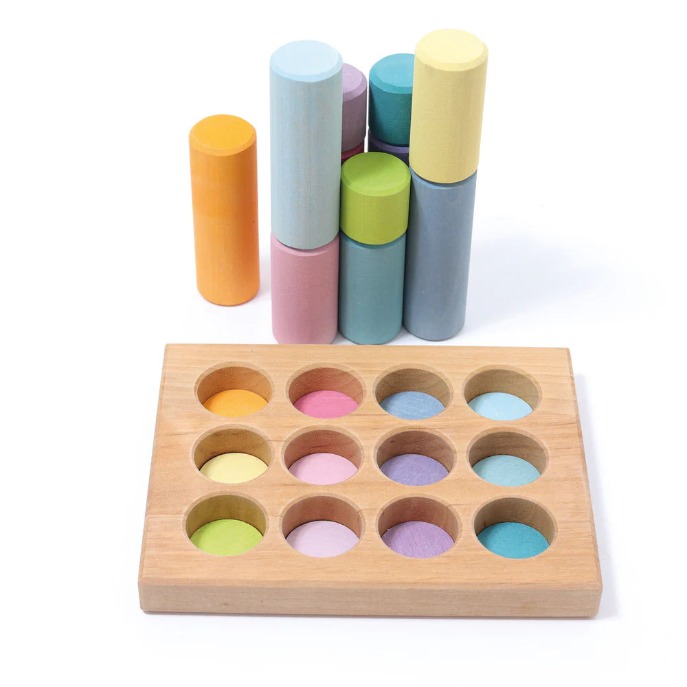 Steckspiel kleine Walze. pastell | Grimms