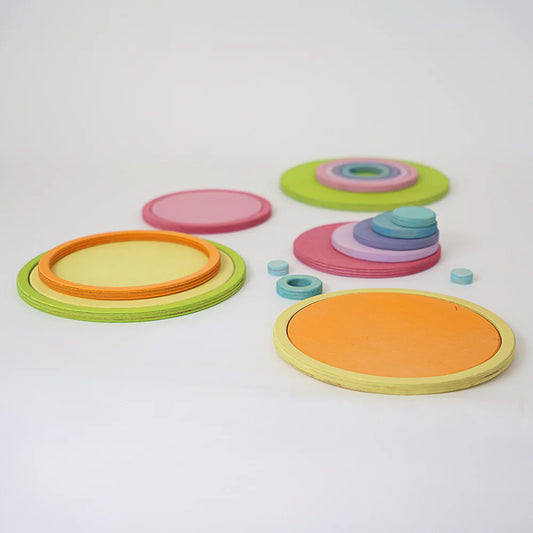 Konzentrische Kreise und Ringe Pastell | Grimms