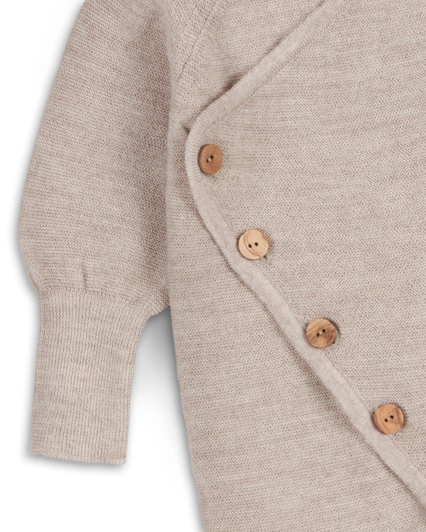 Feinstrick Overall mit Olivenholzknöpfen | HALFEN