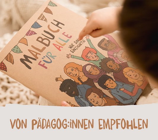 Ausmalbuch. "Malbuch für alle" | hautfarben