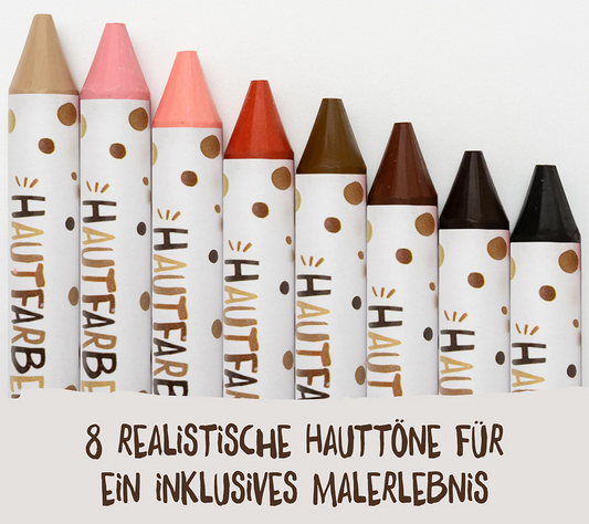 Wachmalstifte für alle. Set 8 Stiften | hautfarben