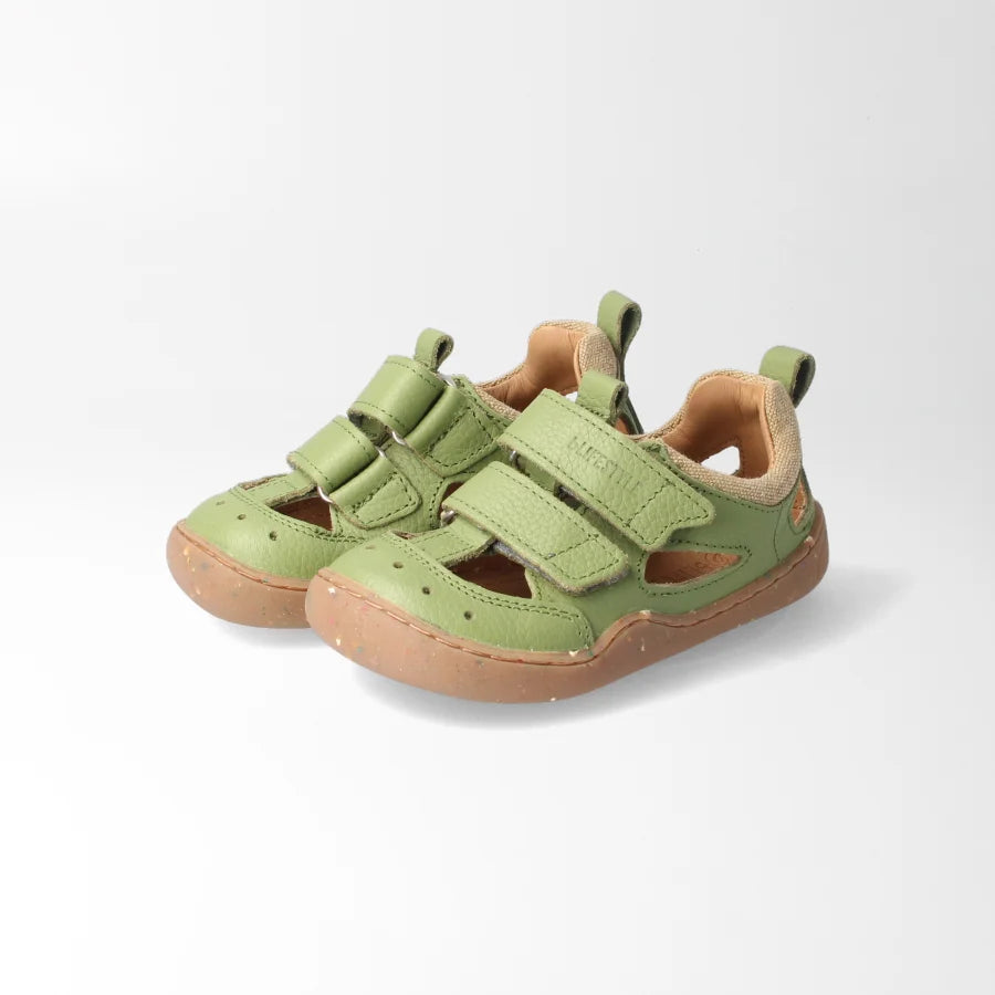 bLIFESTYLE kammmolchSTYLE Breit | Moosgrün | Barfußsandale, Profil