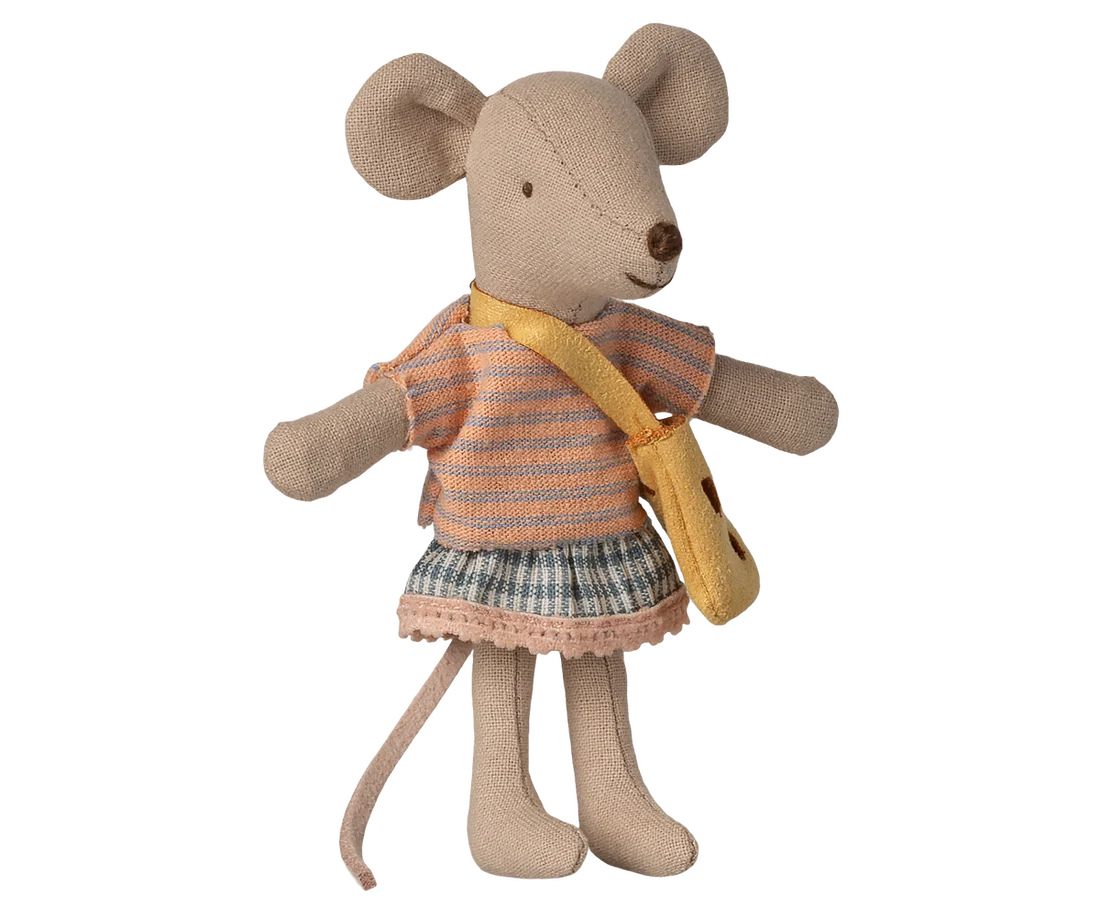 Keine Schwester Maus mit Tasche| Maileg
