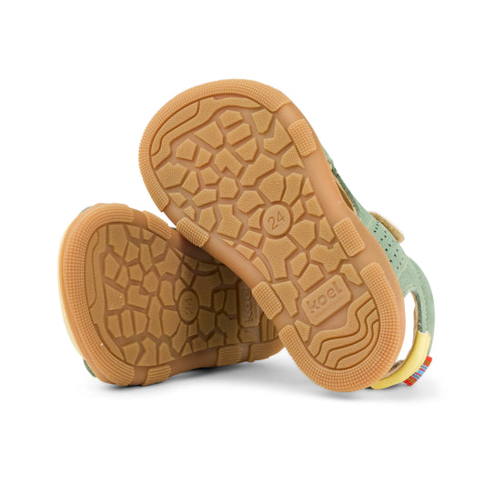 Koel Ova leather. Sandalen olive