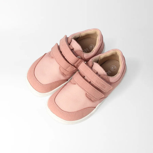 bLIFESTYLE krokodilSTYLE | Veganer Kinder-Barfuß-Sneaker in altrosa, Ansicht oben