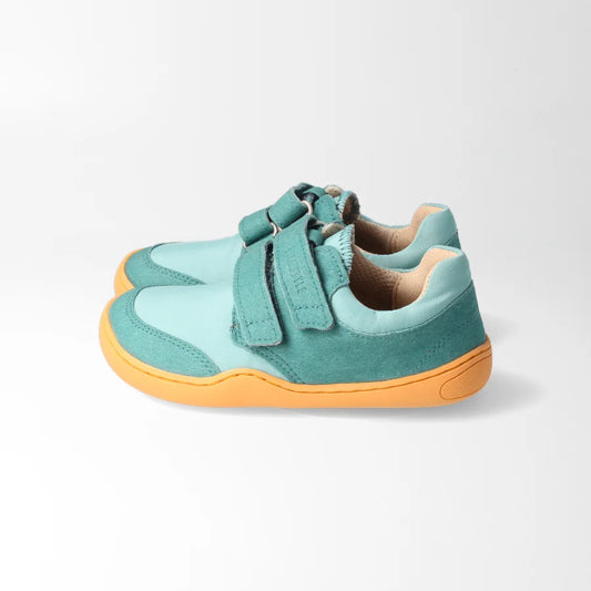 bLIFESTYLE krokodilSTYLE Breit | Petrol | Veganer Barfußschuh, Profil