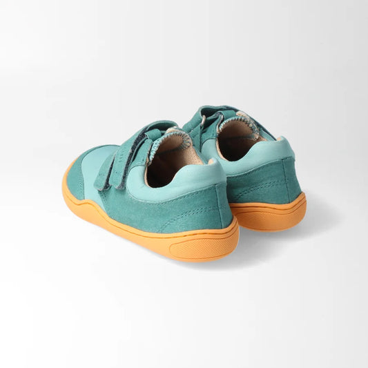 bLIFESTYLE krokodilSTYLE Breit | Petrol | Veganer Barfußschuh, Hinten