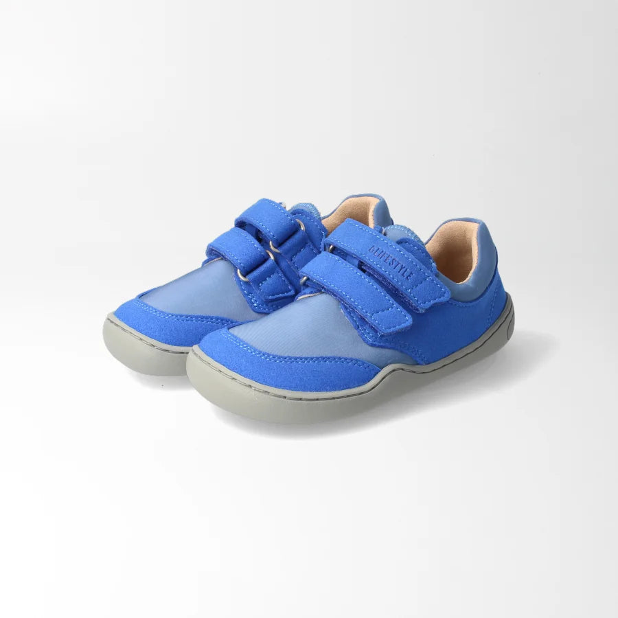 bLIFESTYLE krokodilSTYLE | Veganer Kinder-Barfuß-Sneaker in Seeblau, Profil