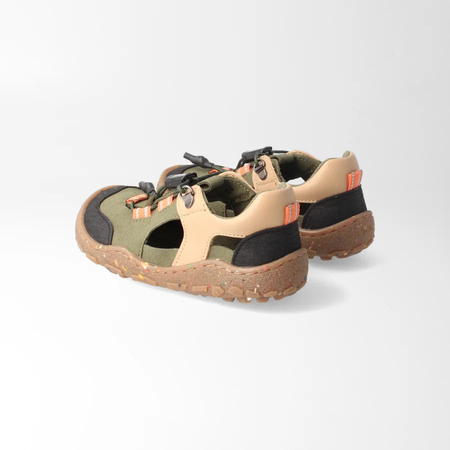 bLIFESTYLE landschildkröteSTYLE Khaki | Veganer Barfußschuh, Ansicht hinten