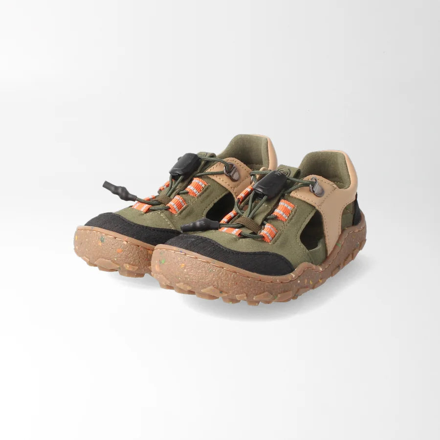 bLIFESTYLE landschildkröteSTYLE Khaki | Veganer Barfußschuh, Profil Seite