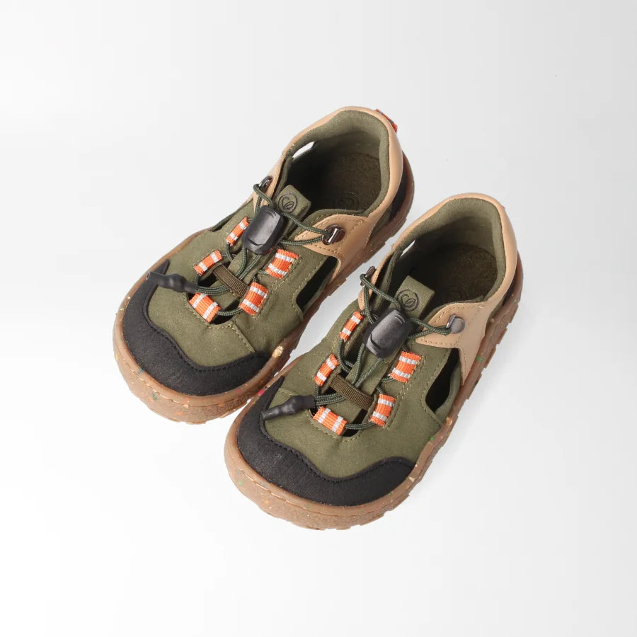 bLIFESTYLE landschildkröteSTYLE Khaki | Veganer Barfußschuh, Ansicht oben