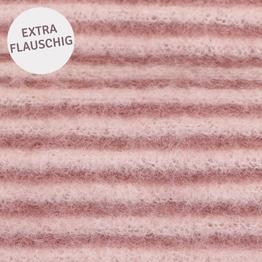 Wickeljacke mit Knopfleise aus Wollplüsch, mauve | Lilano