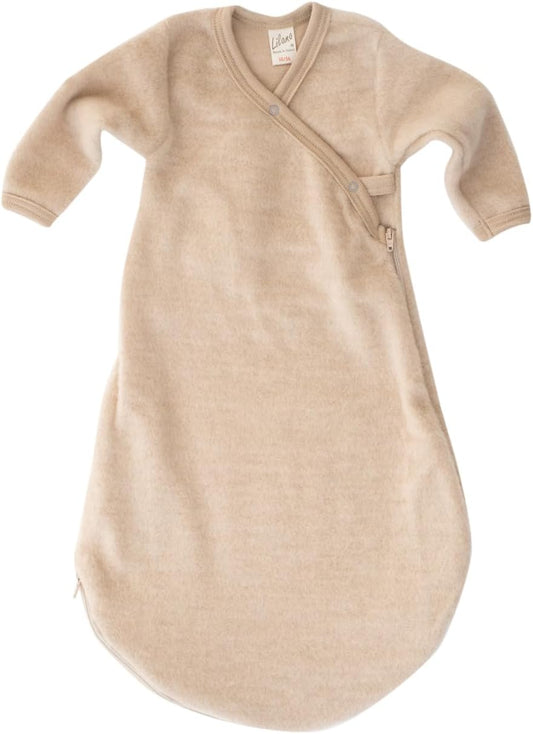 Wickel-Schlafsack, langarm, Schurwolle kbT, versch. Farben | Lilano